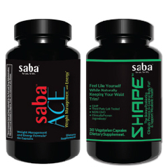 Saba ACE (1) 60-ct. Bottle and Saba SHAPE (1) 30-ct. Bottle
